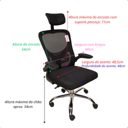 Cadeira Ergonômica Executiva Ultracomfort Pro Preto - 9
