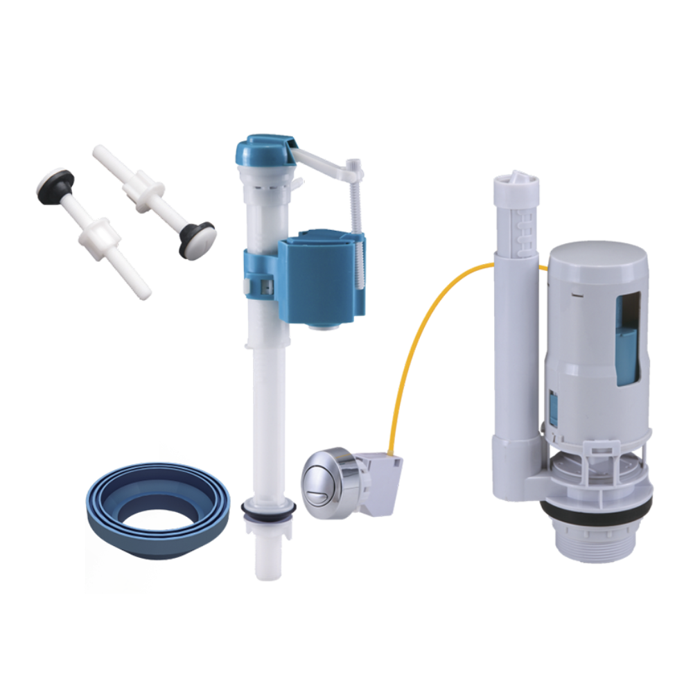 Kit Mecanismo Universal para Caixa Acoplada Pneumático Acionamento Duplo Durín - 1