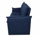 Ver imagem 3 de Sofá Compacto 2 Lugares Suede Confortável Minnors 1,20 Mts Cor:Azul Marinho