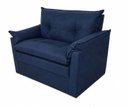 Ver imagem 2 de Sofá Compacto 2 Lugares Suede Confortável Minnors 1,20 Mts Cor:Azul Marinho