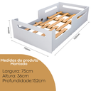 Ver imagem 2 de Cama Infantil Montessoriana Baixa para Quarto de Criança em Mdf com Proteção Lateral