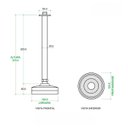 Ver mais imagens de Chuveiro Ducha de Teto Autolimpante Redondo Big Obra - Prata