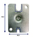 Ver imagem 6 de Kit 6 Rodizio Para Freezer Placa Com Recorte Giratório Sem Freio 41Mm Nylon Colson