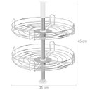 Ver imagem 3 de Fruteira Cesto Giratório Ellite para Armário Cozinha 35cm com 2 Cestos Cromado Dimec