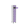 Armário Porta Objetos De Aço 10 Portas Lilas - 1