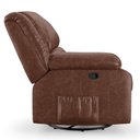 Ver imagem 7 de Poltrona do Papai Reclinável Pietra Glider Giratória Massagem Fh9 Pu Marrom Brilho - Mpozenato