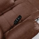 Ver imagem 5 de Poltrona do Papai Reclinável Pietra Glider Giratória Massagem Fh9 Pu Marrom Brilho - Mpozenato