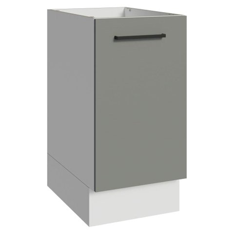 Balcão de Cozinha 40 cm 1 Porta (sem Tampo) Branco/Cinza Agata Madesa