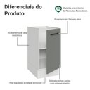 Ver imagem 3 de Balcão de Cozinha 40 cm 1 Porta (sem Tampo) Branco/Cinza Agata Madesa