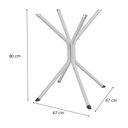 Ver imagem 3 de Conjunto de Mesa Completo com 4 Cadeiras Estofadas Cmc1010br Kappesberg Crome