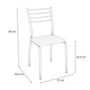 Ver imagem 2 de Conjunto de Mesa Completo com 4 Cadeiras Estofadas Cmc1010br Kappesberg Crome