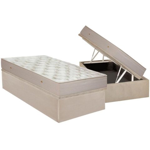 Cama Box Baú Solteiro: Colchão Molas Ensacadas Ortobom Hotelaria Nanolastic Orthotel Superluxo +