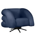 Ver imagem 1 de Poltrona Decorativa Micheli Base Giratória e Balanço Veludo Cor Marinho