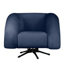 Ver imagem 7 de Poltrona Decorativa Micheli Base Giratória e Balanço Veludo Cor Marinho