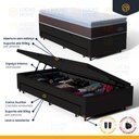 Ver imagem 3 de Cama Box Baú com Colchão de Espuma D33 Pillow Top Comfort Luxo + Auxiliar Unique Solteiro 88cm