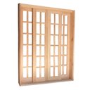 Ver imagem 3 de Porta Balcão de Correr de Madeira Padrão Cedro Quadriculada Reto Bat.14 Cm-2.15(a)x1.20(l)