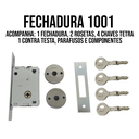 Ver imagem 5 de Fechadura Auxiliar Tetra 1001 Porta Externa 4 Chaves Inox Stam Fech. 1001 - Esp. Inox
