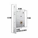 Ver imagem 2 de Fechadura Auxiliar Tetra 1001 Porta Externa 4 Chaves Inox Stam Fech. 1001 - Esp. Inox