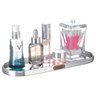 Bandeja com Espelho Decorativa P/ Maquiagem Perfume Banheiro Pgb Bandeja Decorativa Prata - 1