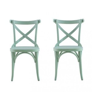 Conjunto 2 Cadeiras Madeira Maciça Tauari Cross X Texas 