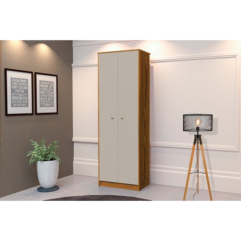 Armário Organizador Multiuso 2 Portas Office Escritório Offwhite com Nature - Rede Móveis