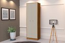 Ver imagem 1 de Armário Organizador Multiuso 2 Portas Office Escritório Offwhite com Nature - Rede Móveis