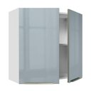Ver imagem 6 de Armário Aéreo 70 cm 2 Portas Branco/Cinza Lux Madesa