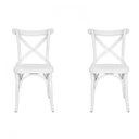 Ver imagem 1 de Conjunto 2 Cadeiras Madeira Maciça Tauari Cross X Texas Branco