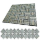 Ver imagem 1 de Pastilha de Vidro Adesiva Kit 20 Uni Banheiro Cozinha Lavabo Sala Decorativa Moderna Reforma Requint