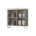 Ver imagem 3 de Armário Aéreo P/ Cozinha Connect 2 Portas C/vidro 80cm Duna - Henn