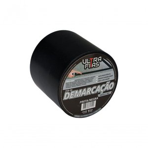 Fita Demarcação Pvc 100mm X 30m Sinalização Cores Variedades Preta