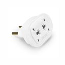 Ver imagem 1 de Adaptador Tomada Bipolar Parede Universal 2 Pinos Tipo T Forlux Viagem Branco Benjamin 2p 10a 250v