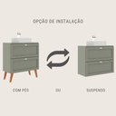 Ver imagem 6 de Gabinete para Banheiro com Tampo Cuba e Espelho 80cm Retro Mdf Verde Milano - On Móveis