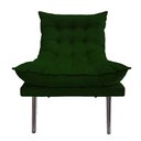 Ver imagem 2 de Poltrona Decorativa Tati Suede Verde - Dominic Decor