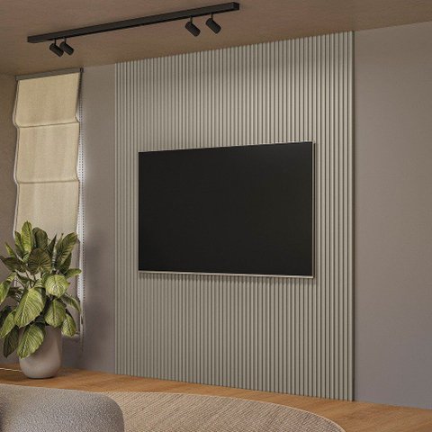 Painel Ripado para TV até 80 Polegadas MDF 219CMX250CM Modular
