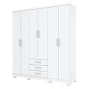 Ver imagem 2 de Guarda Roupa Casal Caju 6 Portas e Penteadeira Daila Ambiente com Led Branco - Henn