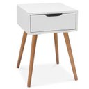 Ver imagem 4 de Mesa de Cabeceira 1 Gaveta Retrô Branco