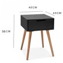 Ver imagem 3 de Mesa de Cabeceira 1 Gaveta Retrô Branco