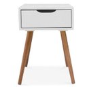 Ver imagem 2 de Mesa de Cabeceira 1 Gaveta Retrô Branco