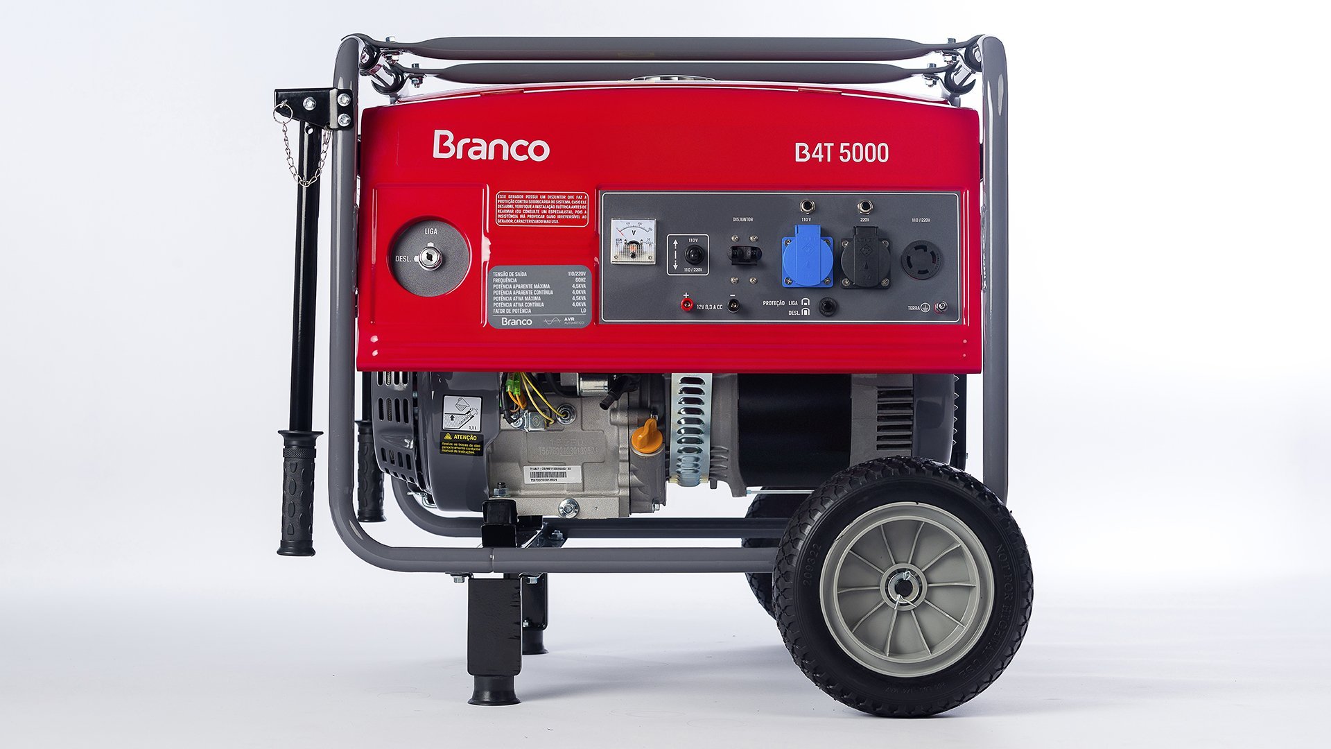 GERADOR BRANCO B4T-5000 110V / 220V PARTIDA MANUAL - 2