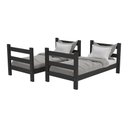 Ver imagem 2 de Beliche - Vira 2 Camas - Para Colchão 78/88 X 188Cm Dubai Multimóveis Vcr4137 Preto Preto