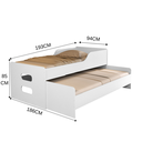 Ver imagem 3 de Bicama Solteiro Elis Segura Estrado Alta Qualidade 100% MDF: Branco