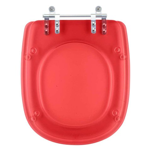 Assento Sanitario Poliester Sabatini Vermelho Translucido para Vaso Icasa