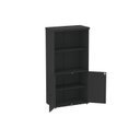 Ver imagem 5 de Armário Misto para Escritório 2 Portas com Prateleiras Linha PE40 Branco/Preto