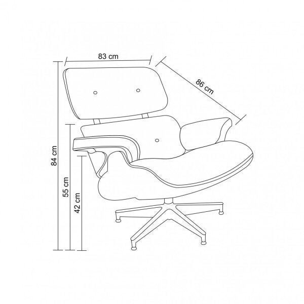 Poltrona Charles Eames Preta  - 3