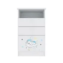 Ver imagem 2 de Cômoda Infantil 1 Porta 2 Gavetas 1 Nicho Estampada Kids Espresso Móveis Branco/Urso Azul