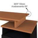 Ver imagem 6 de Mesa de Escritório Escrivaninha Plus com 2 Gavetas Preto/freijo