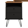 Mesa de Escritório Escrivaninha Plus com 2 Gavetas Preto/freijo - 2