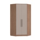 Ver imagem 2 de Guarda-Roupa Canto Closet com 2 Portas e 2 Gavetas MDF Requinte+ Marrom/Macadâmia/Duna