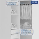 Ver imagem 7 de Guarda-Roupa Canto Closet com 2 Portas e 2 Gavetas MDF Requinte+ Marrom/Macadâmia/Duna